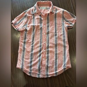 Normal Brand men’s Pink and Gray Striped Shirt